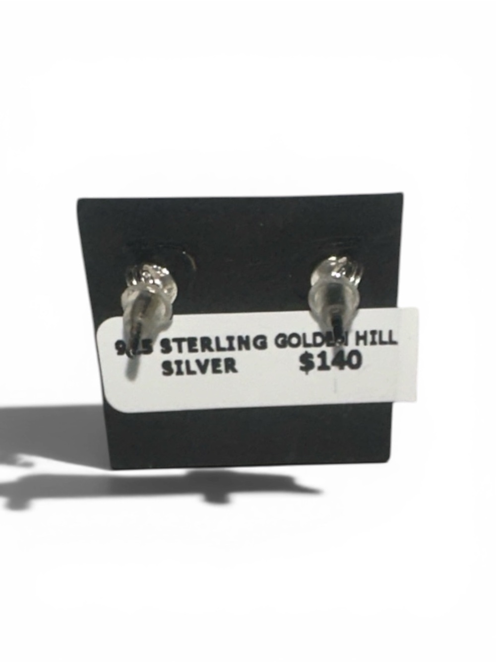 925 Sterling Silver Golden Hill Stud Earrings - Picture 2 of 2